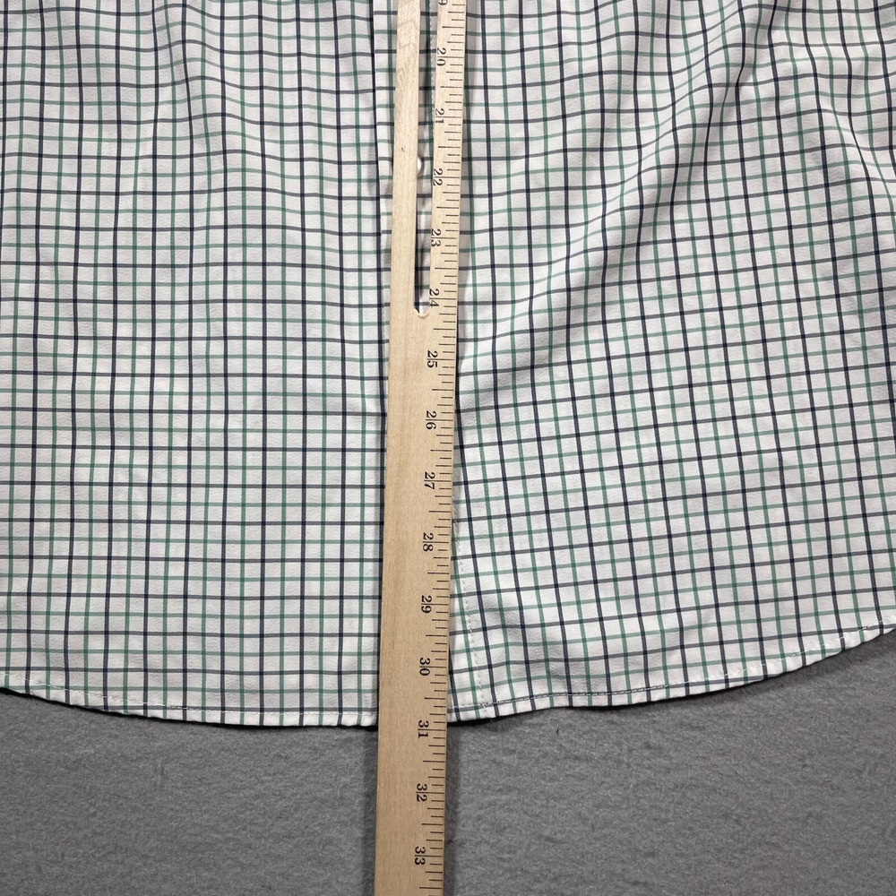 Mizzen+Main Leeward Collection Shirt XL Trim Fit Green Navy Check Performance - Picture 7 of 12